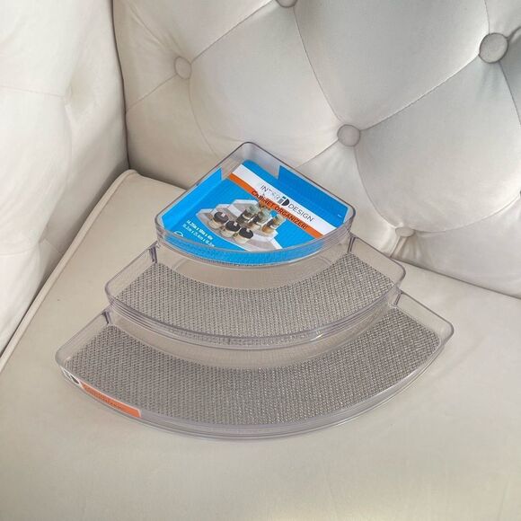 Twillo 3-Tier Stadium Corner Spice Rack in Metallico/Clear - Picture 15 of 15